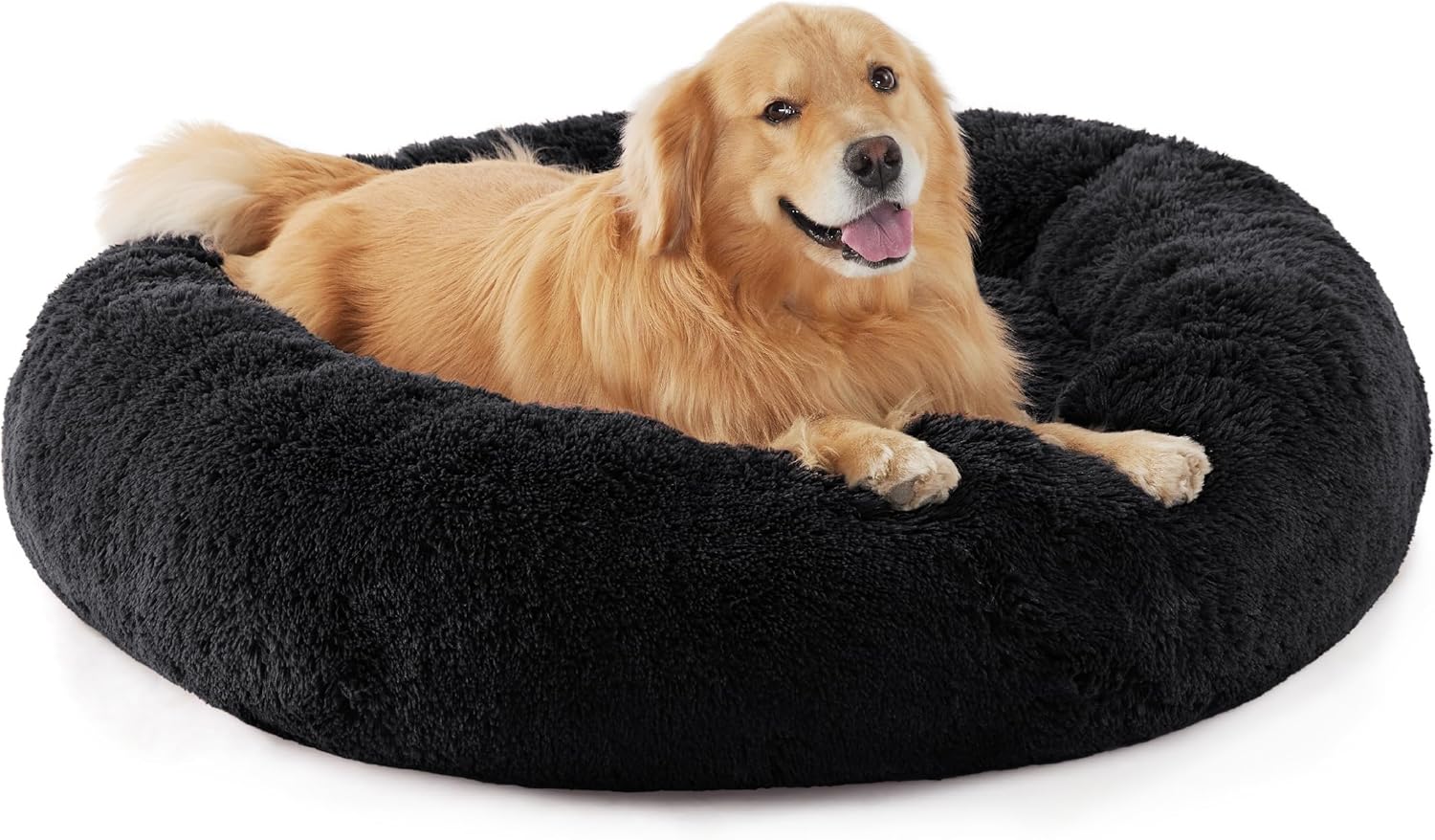 Calming Dog Bed for Extra Large Dogs - Plush Faux Fur Comfort