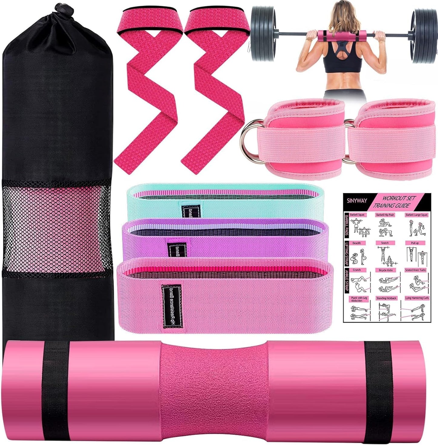 Barbell Pad Set for Squat and Hip Thrusts Workout Essentials