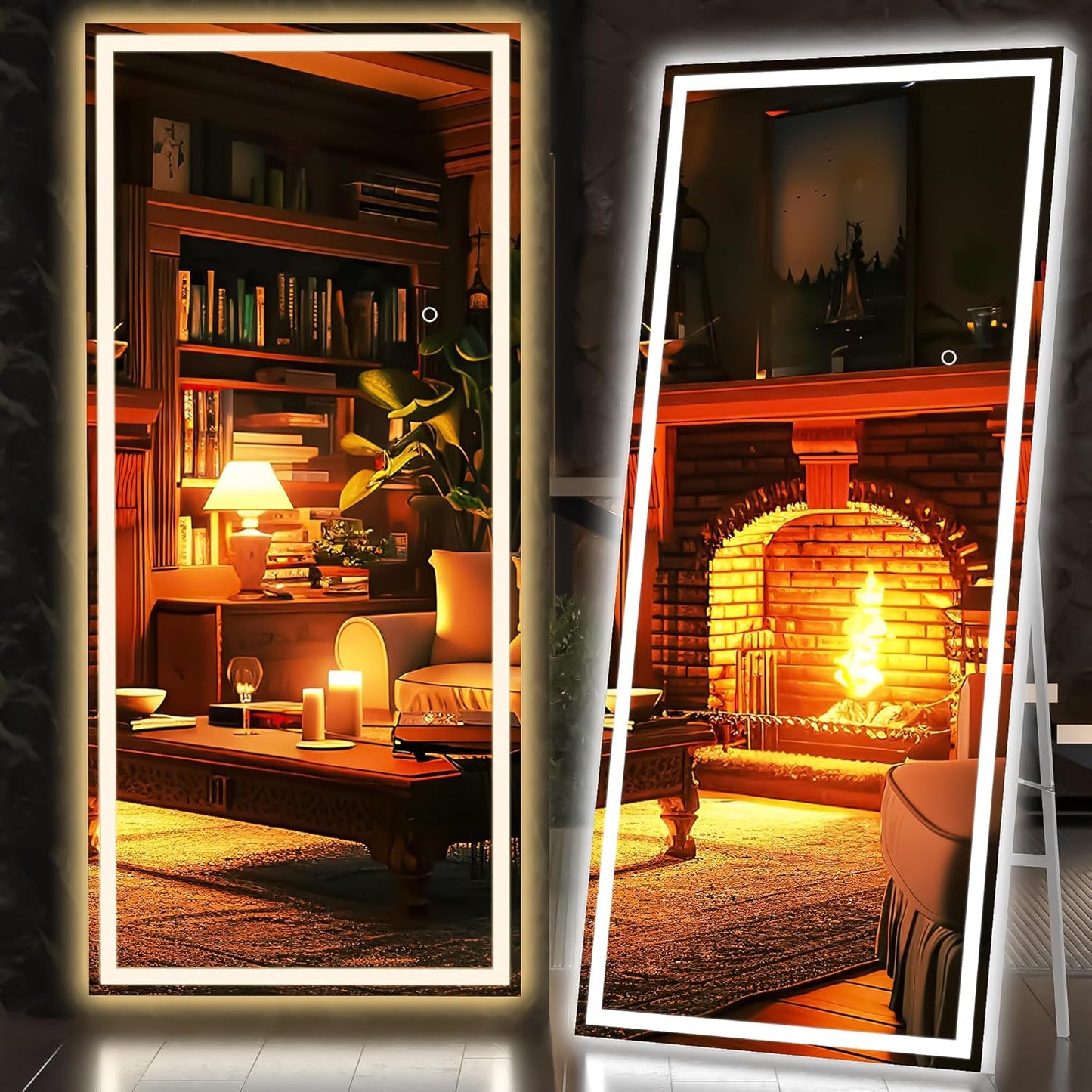 Hasipu Full Length LED Mirror with Lights - Dimmable & Stylish