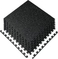 0.56 in Thick 24 Sq Ft Gym Flooring Tiles - Durable Home Gym Mat