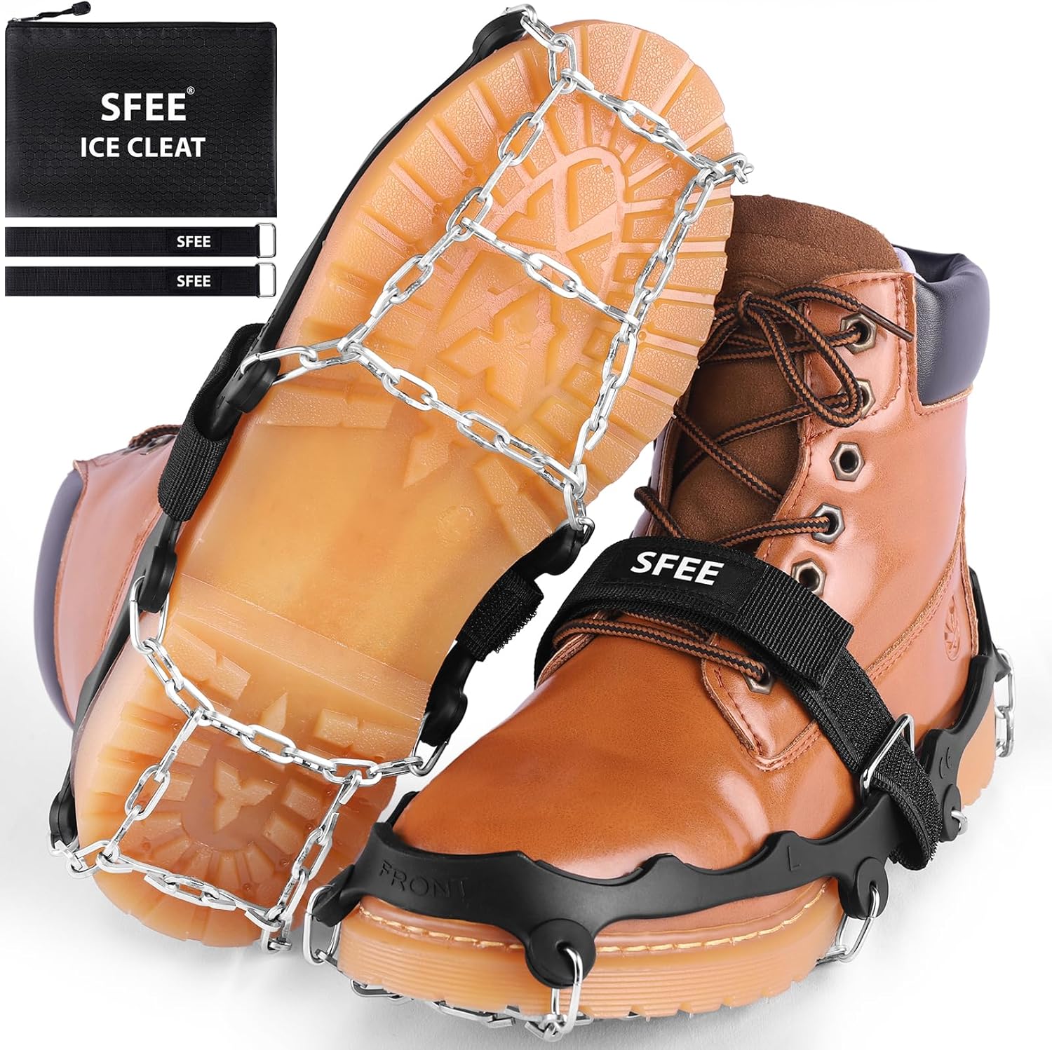 Sfee Stainless Steel Ice Cleats - Non Slip Grip