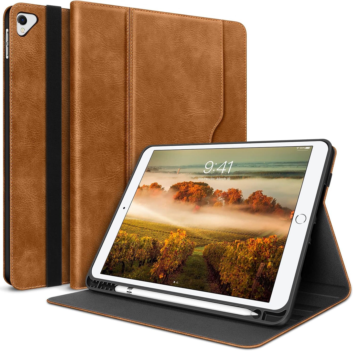 H HOLIMET iPad 10.2 Inch Case with Pencil Holder and Auto Sleep