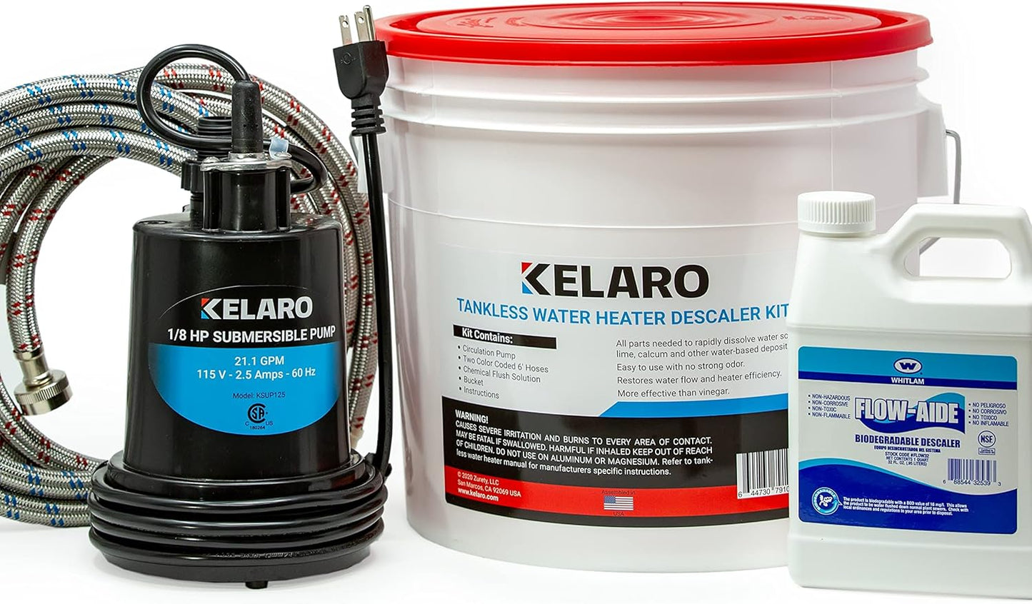 Kelaro Descaler Kit: Turbo-Clean Tankless Water Heater