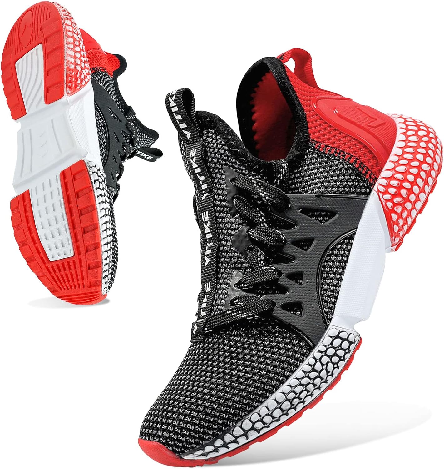 WETIKE Boy's Mesh Slip-On Lightweight Running Sneakers for Kids