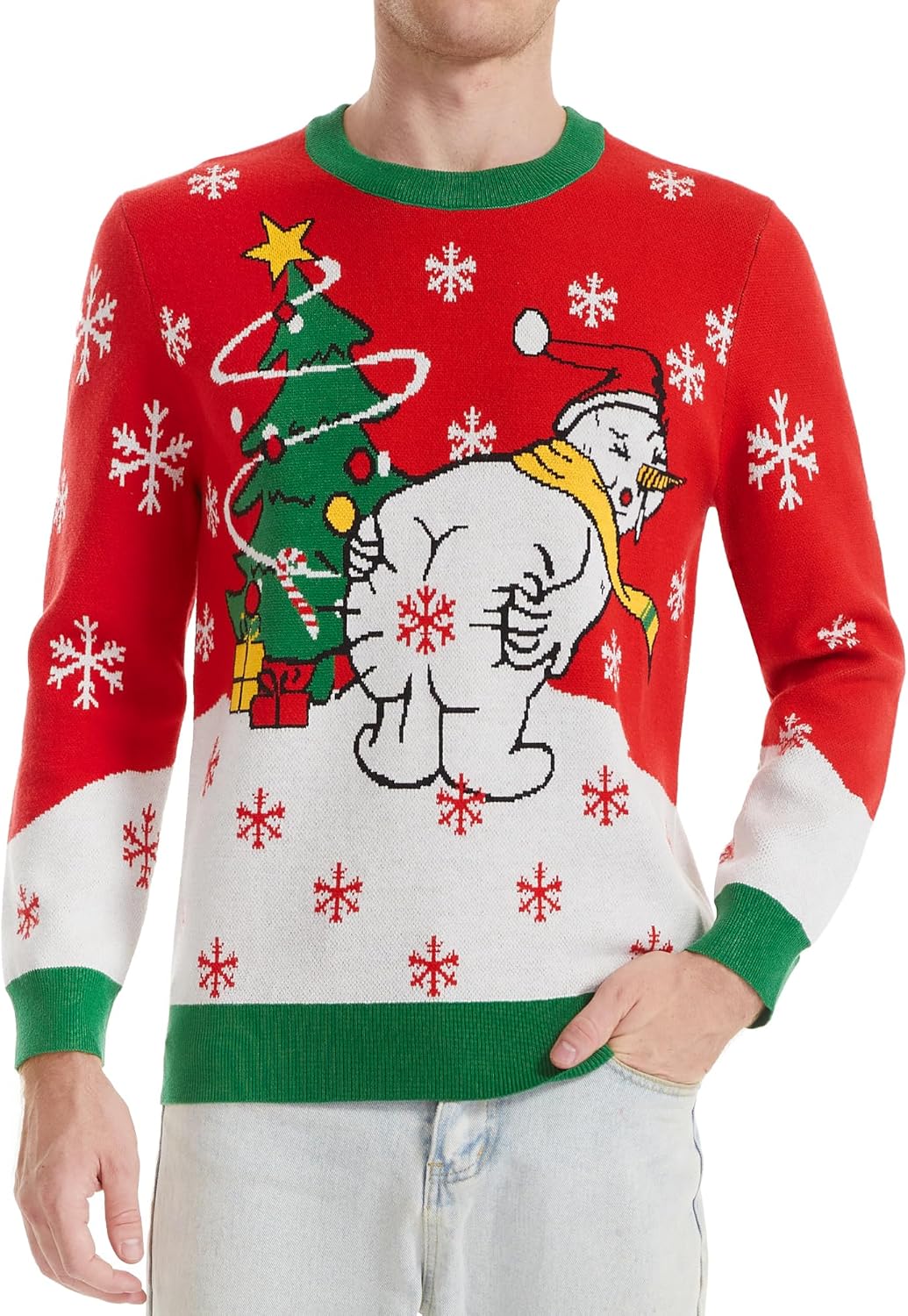 Runhit Ugly Christmas Sweater for Men and Women - Fun Holiday Wear