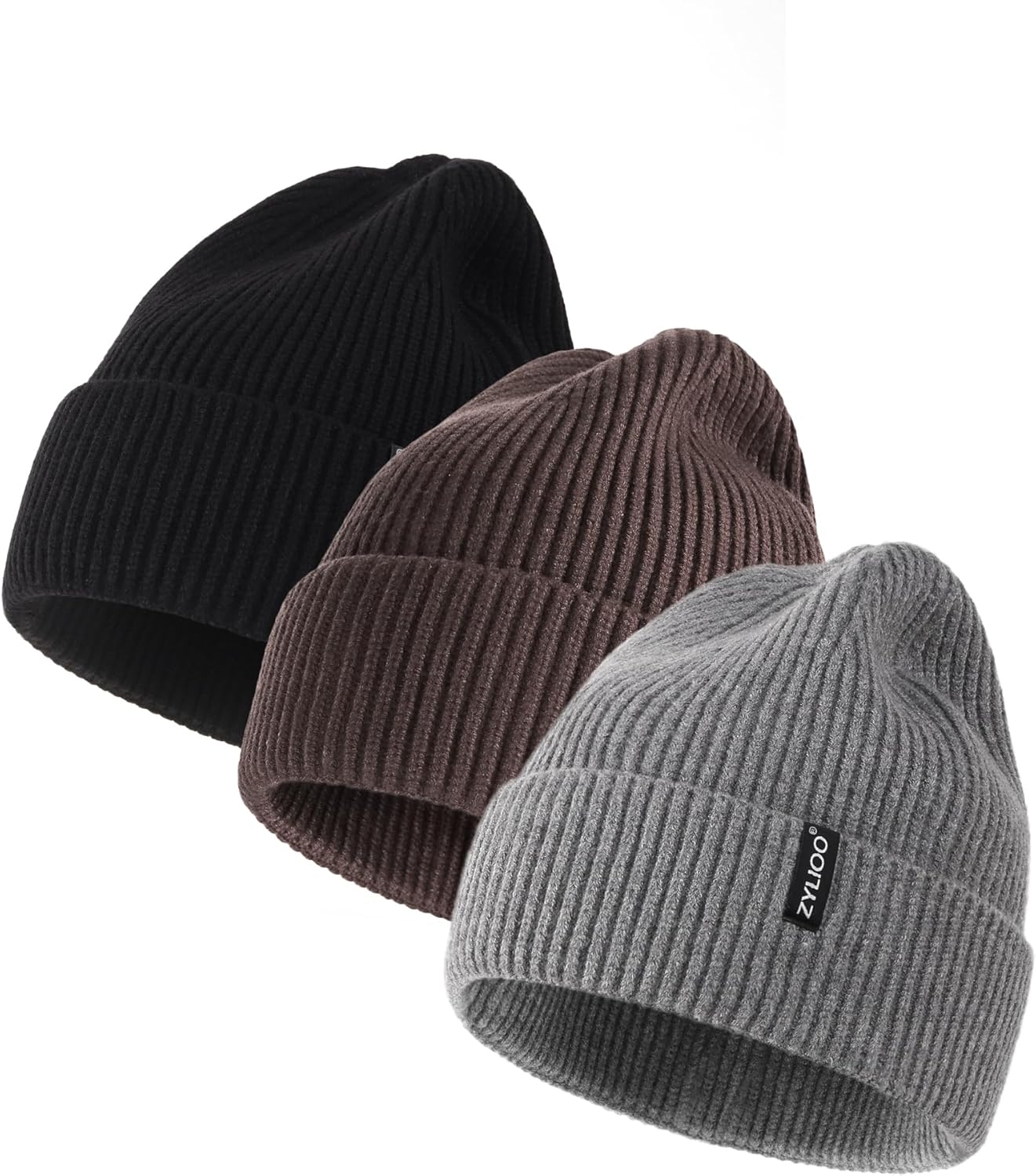 Zylioo Oversize Beanie Hats for Cold Weather - 3 Pack