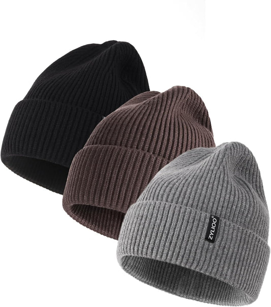 Zylioo Oversize Beanie Hats for Cold Weather - 3 Pack