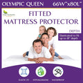Olympic Queen 66x80 Waterproof Mattress Protector - Fitted Super Queen