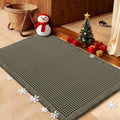 Christmas Waffle Bath Mat Greyish Green 36in x 24in - Boho Absorbent