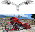 DREAMIZER Chrome Motorcycle Teardrop Rear View Mirrors - Sleek Fit