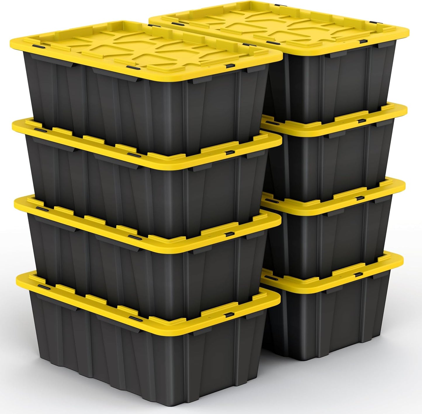Durable 12 Gallon Plastic Storage Bin Tote Organizing Container