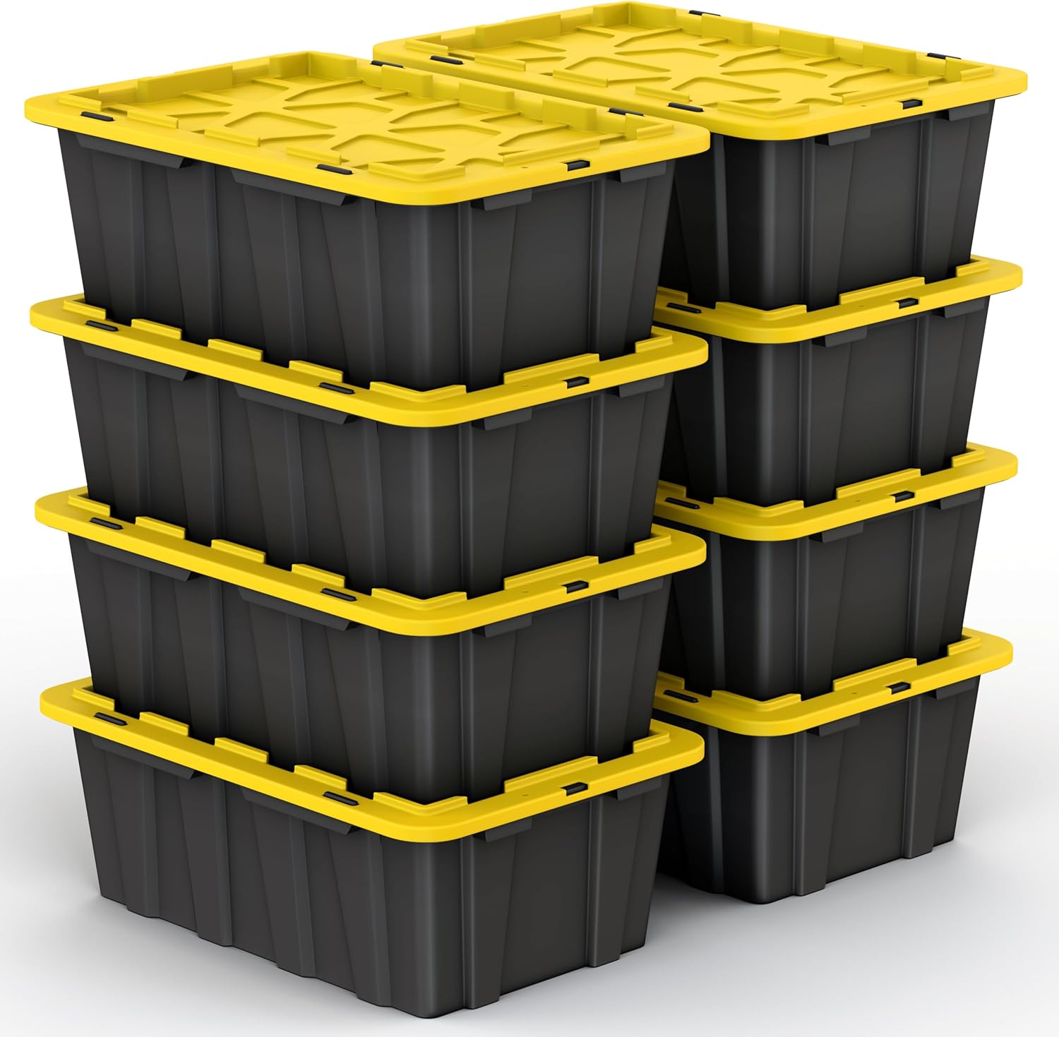 Durable 12 Gallon Plastic Storage Bin Tote Organizing Container