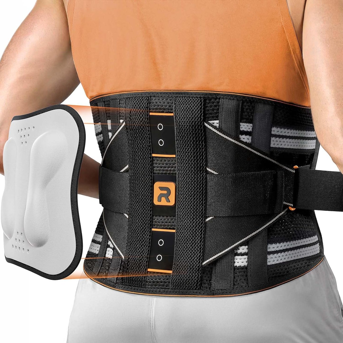 Back Brace for Lower Back Pain with 8 Stays for Support