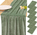 Velvet Table Runner 20 x 120 in Sage Green - Luxurious Thick Velvet
