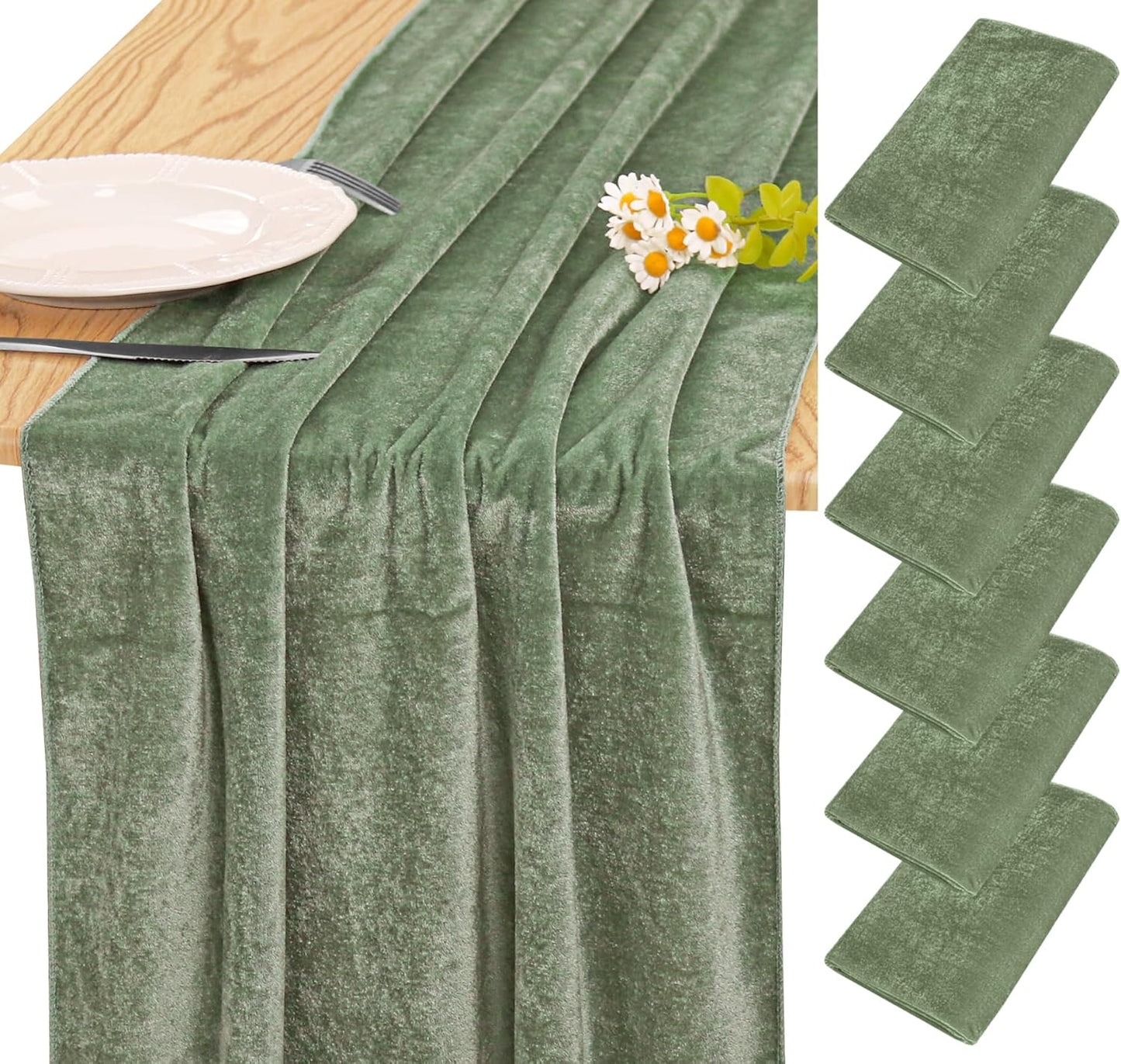 Luxurious Velvet Table Runner 20 x 120 Inches for Events