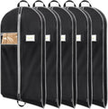 60in Garment Bag for Travel - BALEINE 5PK Heavy Duty Black