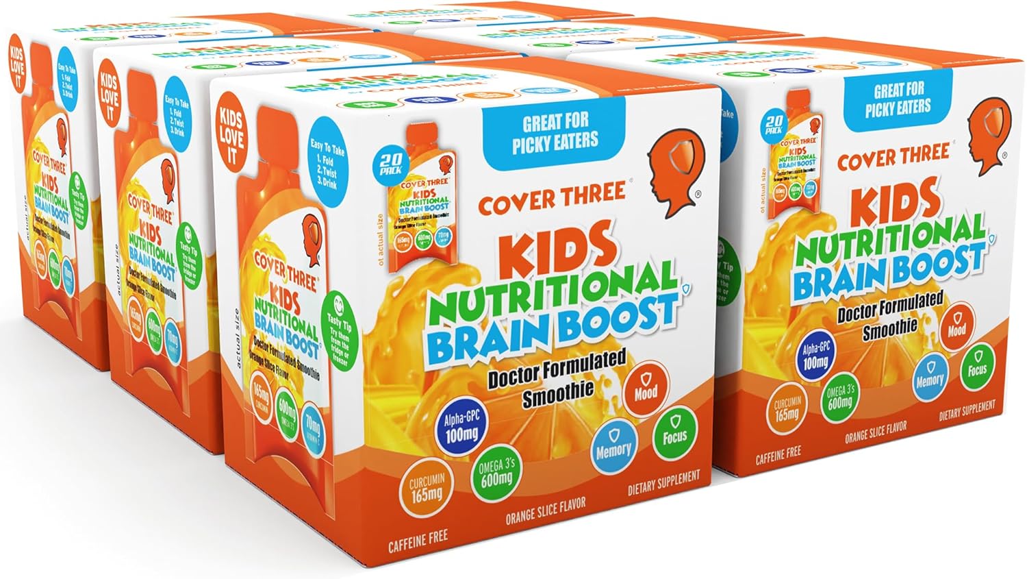 Cover Three Kids Brain Supplement Smoothie for Focus and Health