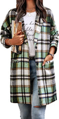 PRETTYGARDEN Women Plaid Shacket Jacket - Stylish Lightweight