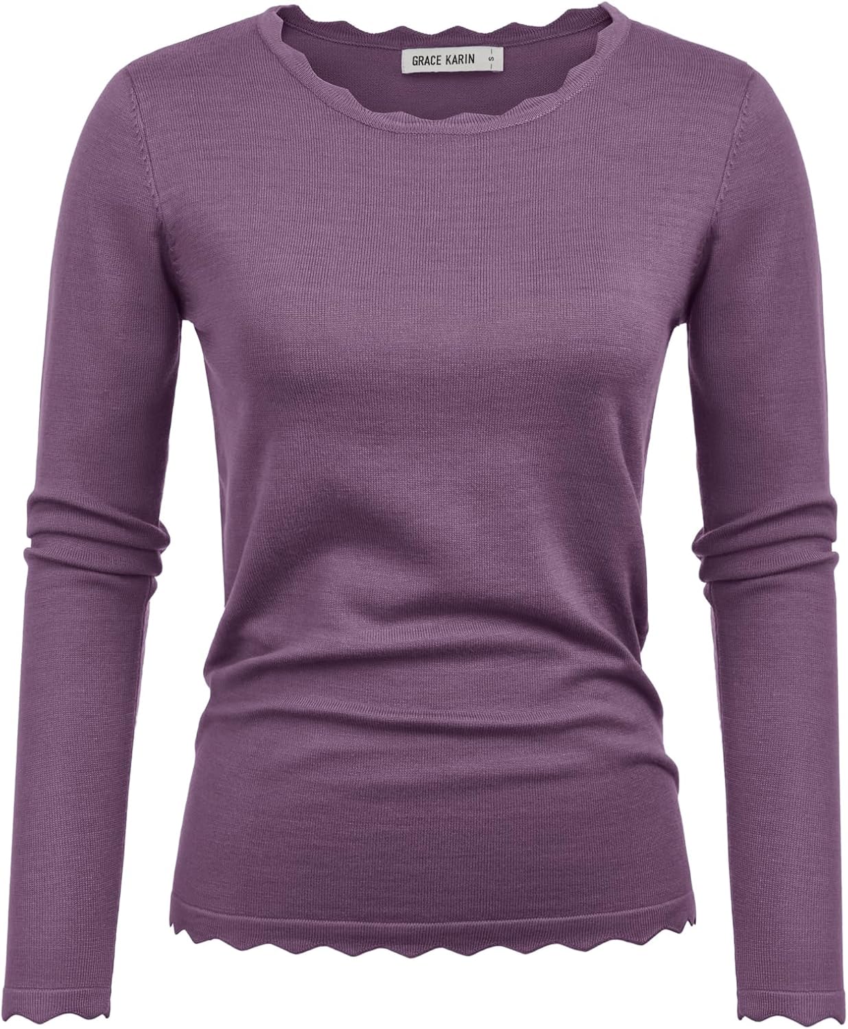 High Stretchy Long Sleeve Pullover Sweater Blouse for Women