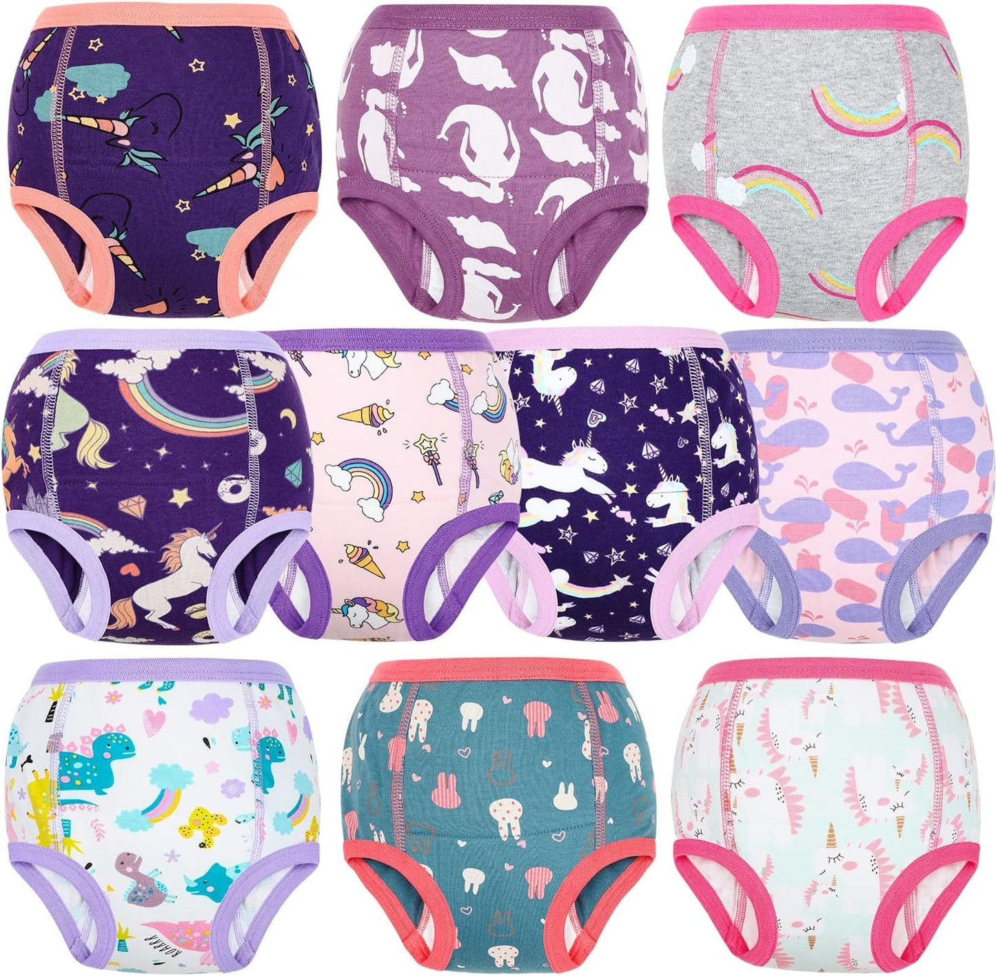 MooMoo Baby Potty Training Underwear for Boys and Girls 10 Pack