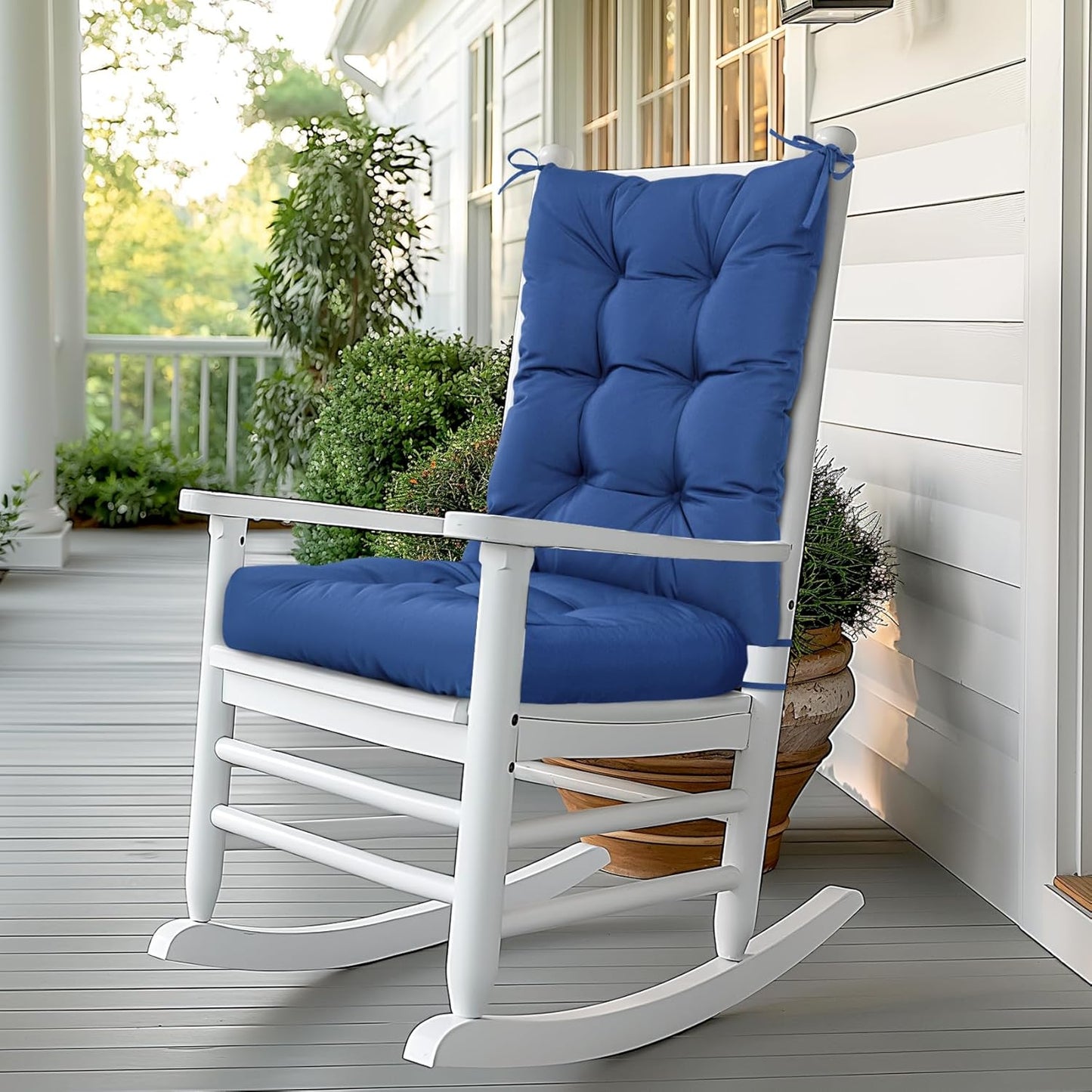Mudilun Rocking Chair Cushion Non-Slip Tufted for Comfort