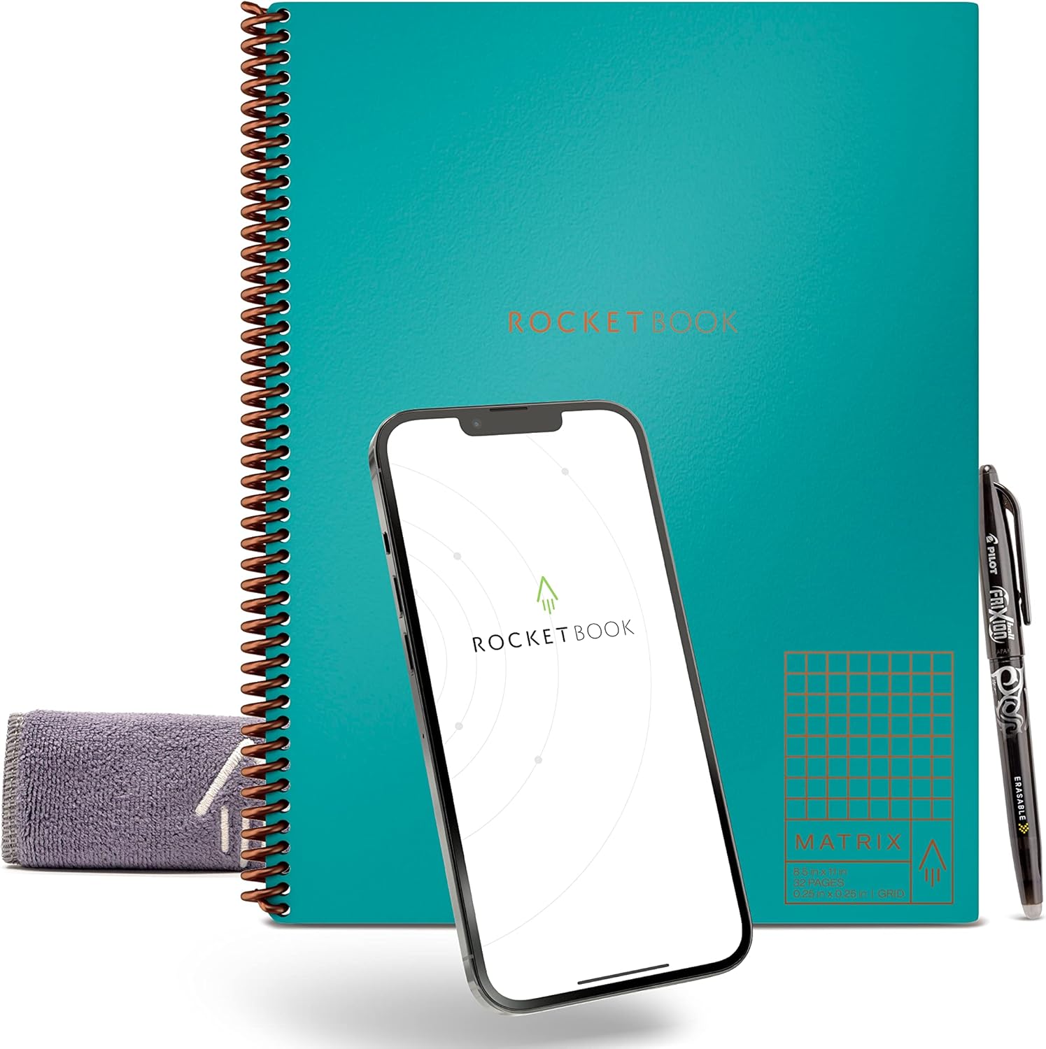 Rocketbook Matrix Smart Reusable Graph Notebook for Eco-Friendly Use