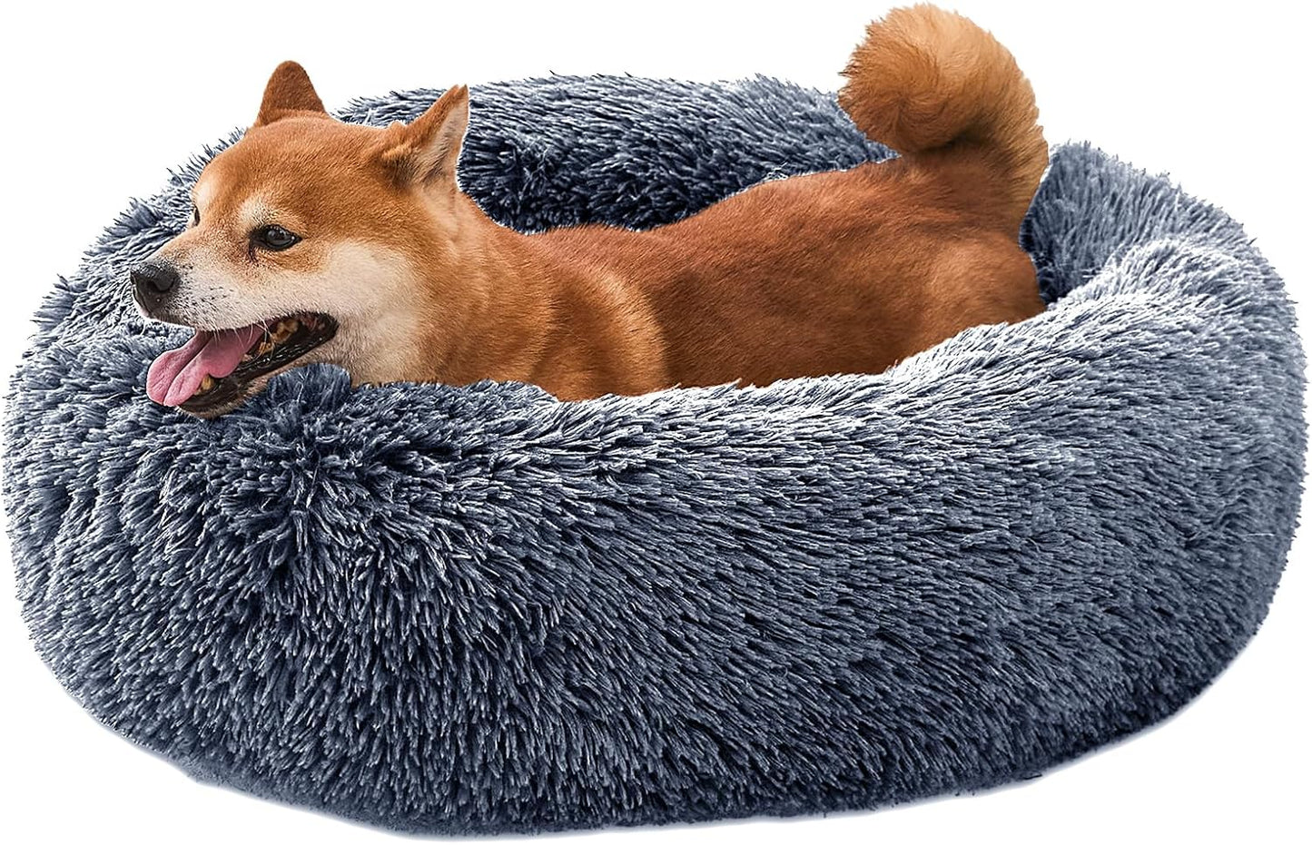 Comfort Donut Dog Bed for Small Dogs and Cats - Plush Design