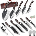 Serbian Chef Knife Set Hand Forged Butcher Knives for Cooking