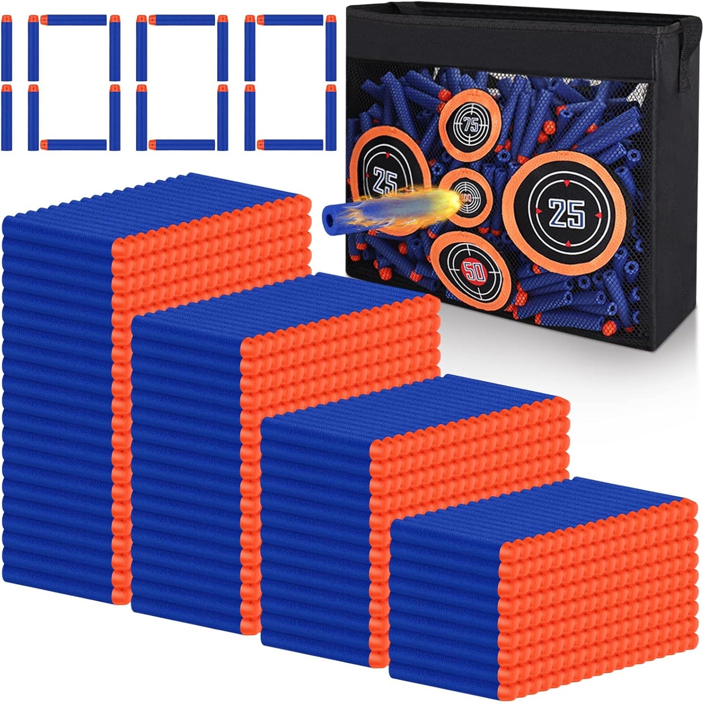1000PCS Bullets Refill Darts for Nerf N-Strike Elite Series