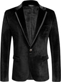 Trendy COOFANDY Men's Velvet Blazer Perfect for Special Events