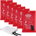 Fire Blanket Emergency for Home Kitchen - 6 Pack 39 in x 39 in