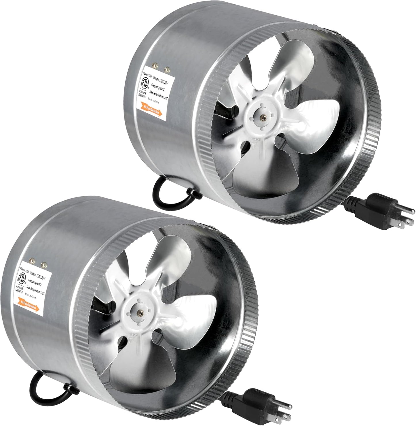 Quietly Powerful: iPower 8 Inch Inline Fan - 2 Pack