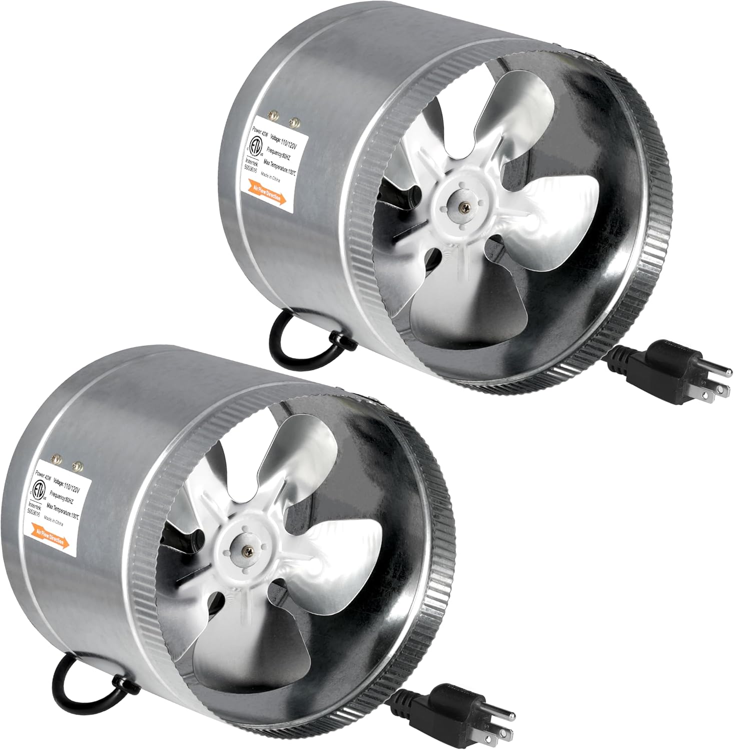 Quietly Powerful: iPower 8 Inch Inline Fan - 2 Pack