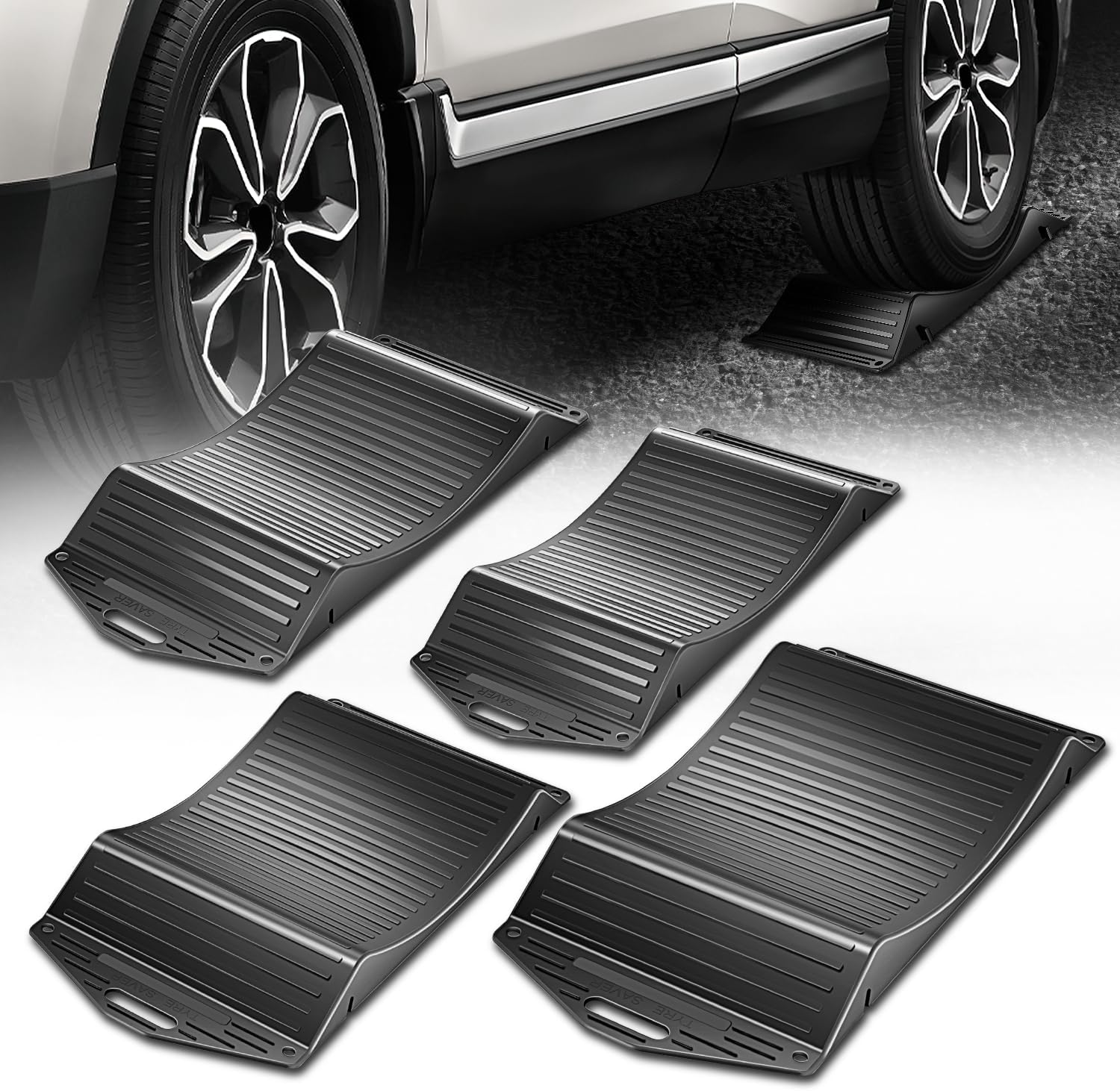 Auto Dynasty Tire Saver Ramps for Vehicle Storage and Protection