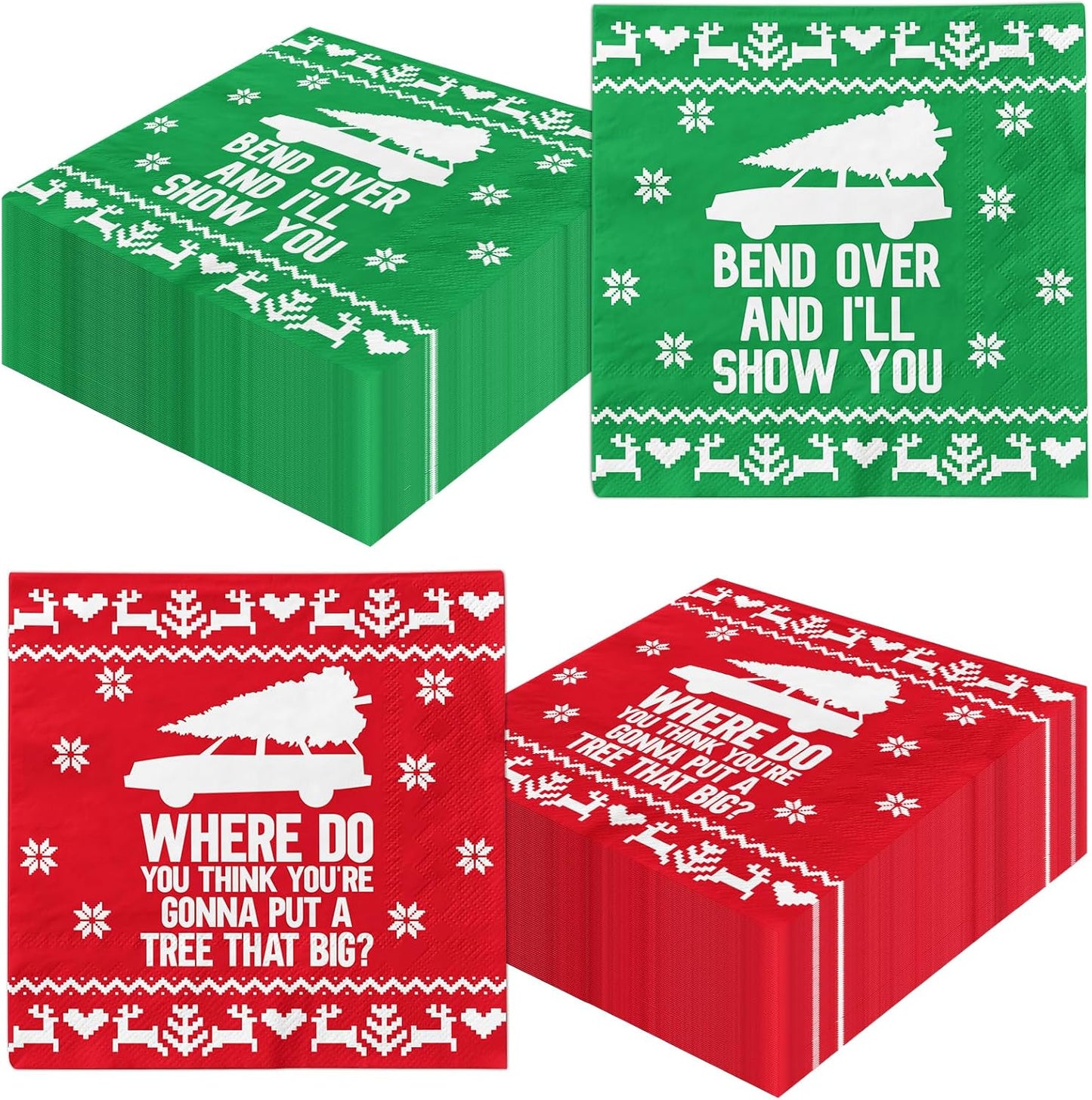 40pcs Christmas Cocktail Napkins for Festive Xmas Decor