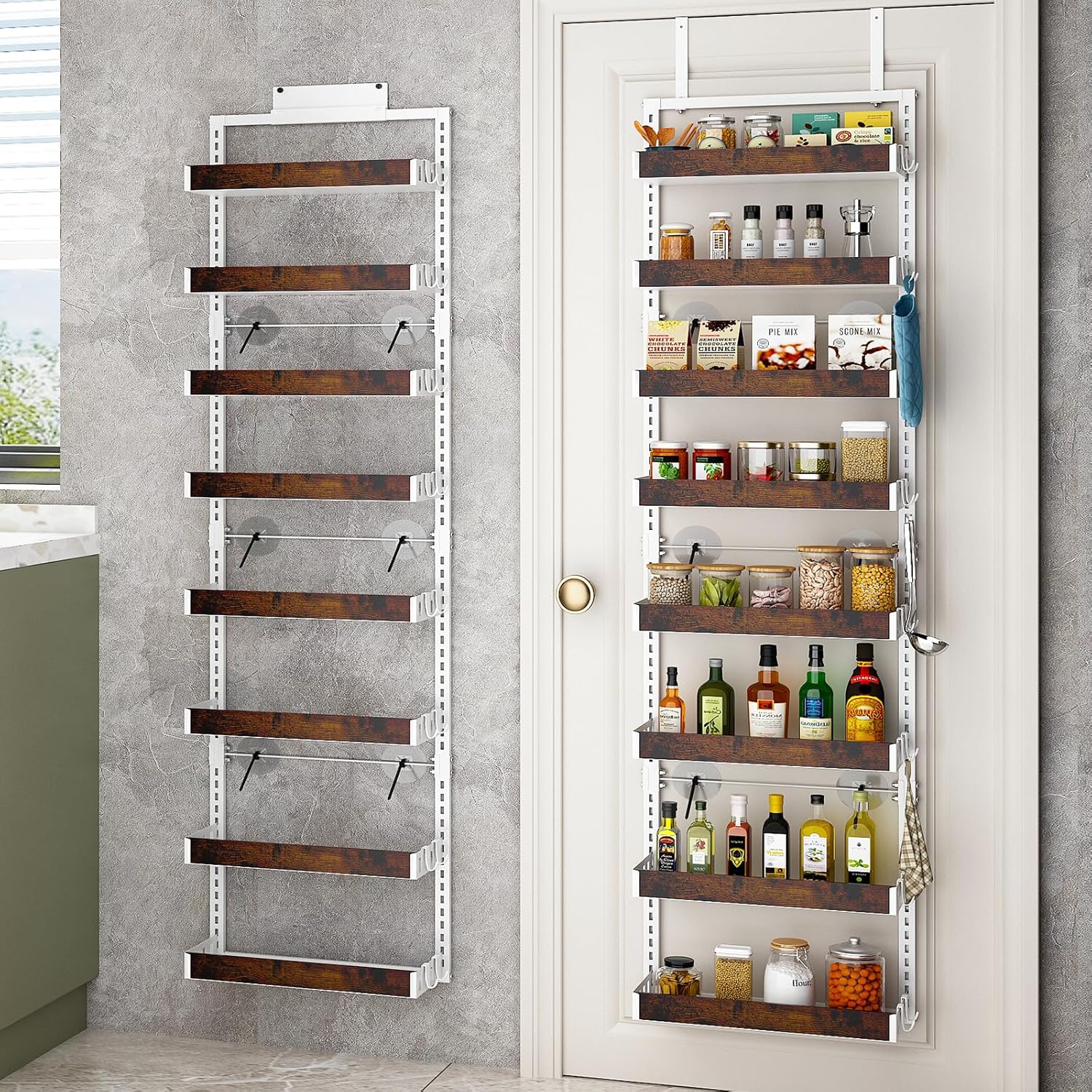 Over the Door Pantry Organizer for Kitchen and Bathroom Storage