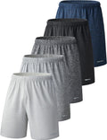 Men's Quick Dry Athletic Basketball Shorts 9 in Inseam 5 Pack