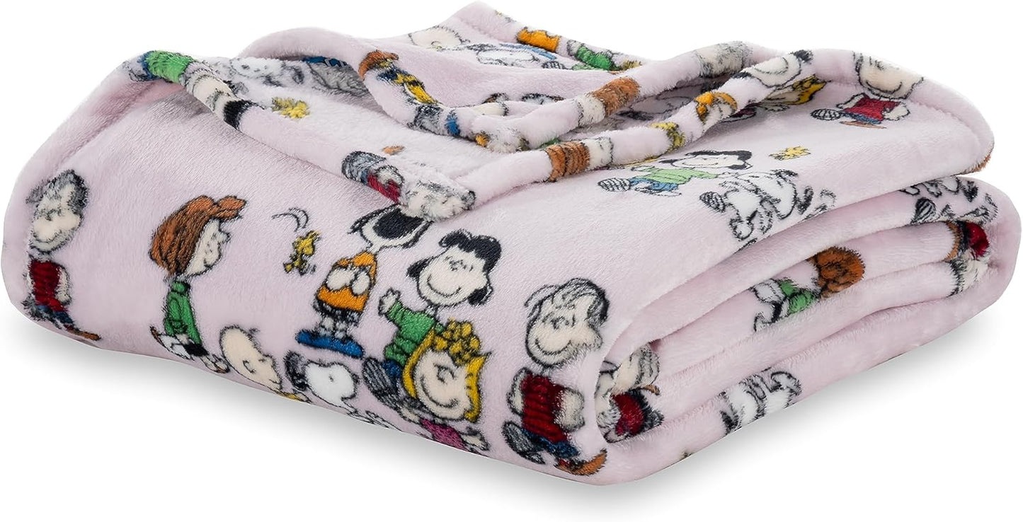 Peanuts VelvetLoft Snoopy Plush Blanket for Ultimate Comfort