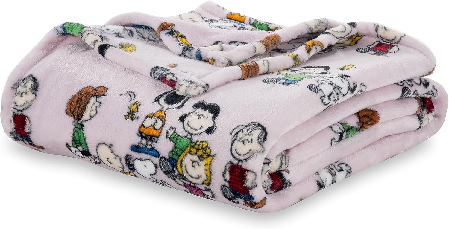Peanuts VelvetLoft Snoopy Plush Blanket for Ultimate Comfort