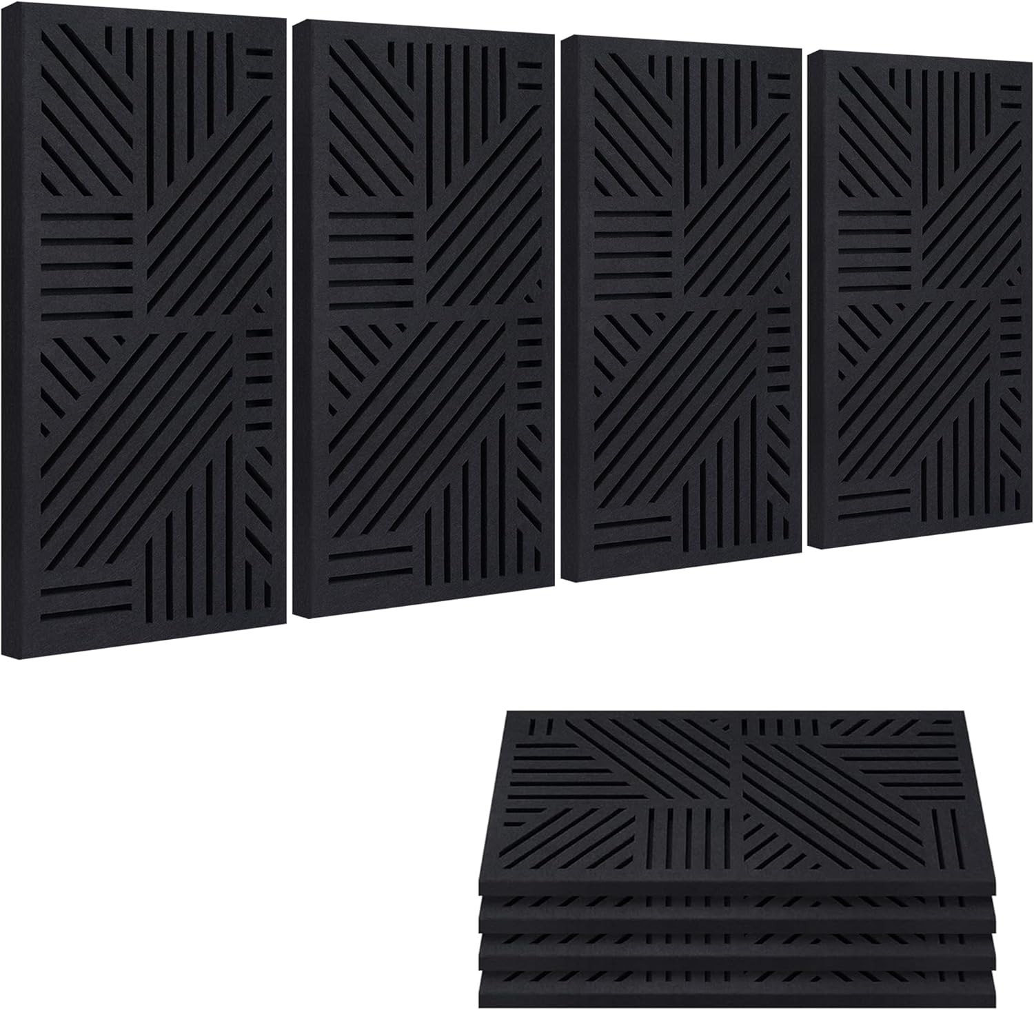 BUBOS 4 PACK Thickened Acoustic Panels for Sound Absorption
