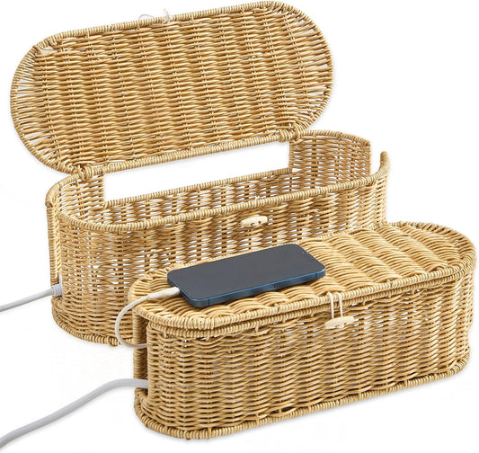 FairyHaus Cable Management Box Set for Neat Cord Organization