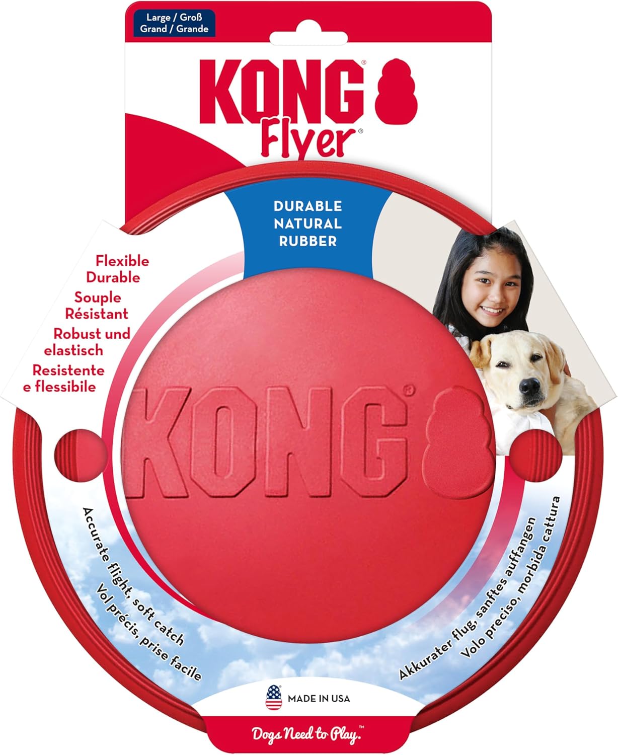 Durable KONG Flyer - Safer Fetch Fun