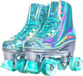 JajaHoho Roller Skates for Women Holographic Quad Skates - Retro will
