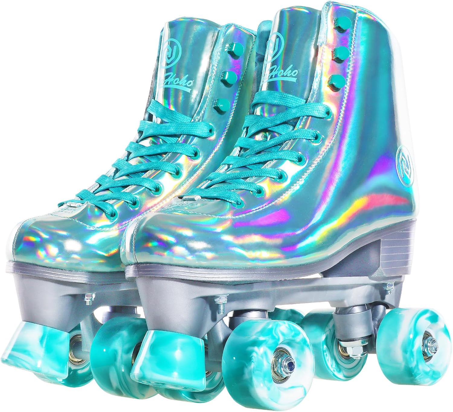 JajaHoho Roller Skates for Women - Holographic Quad Skates