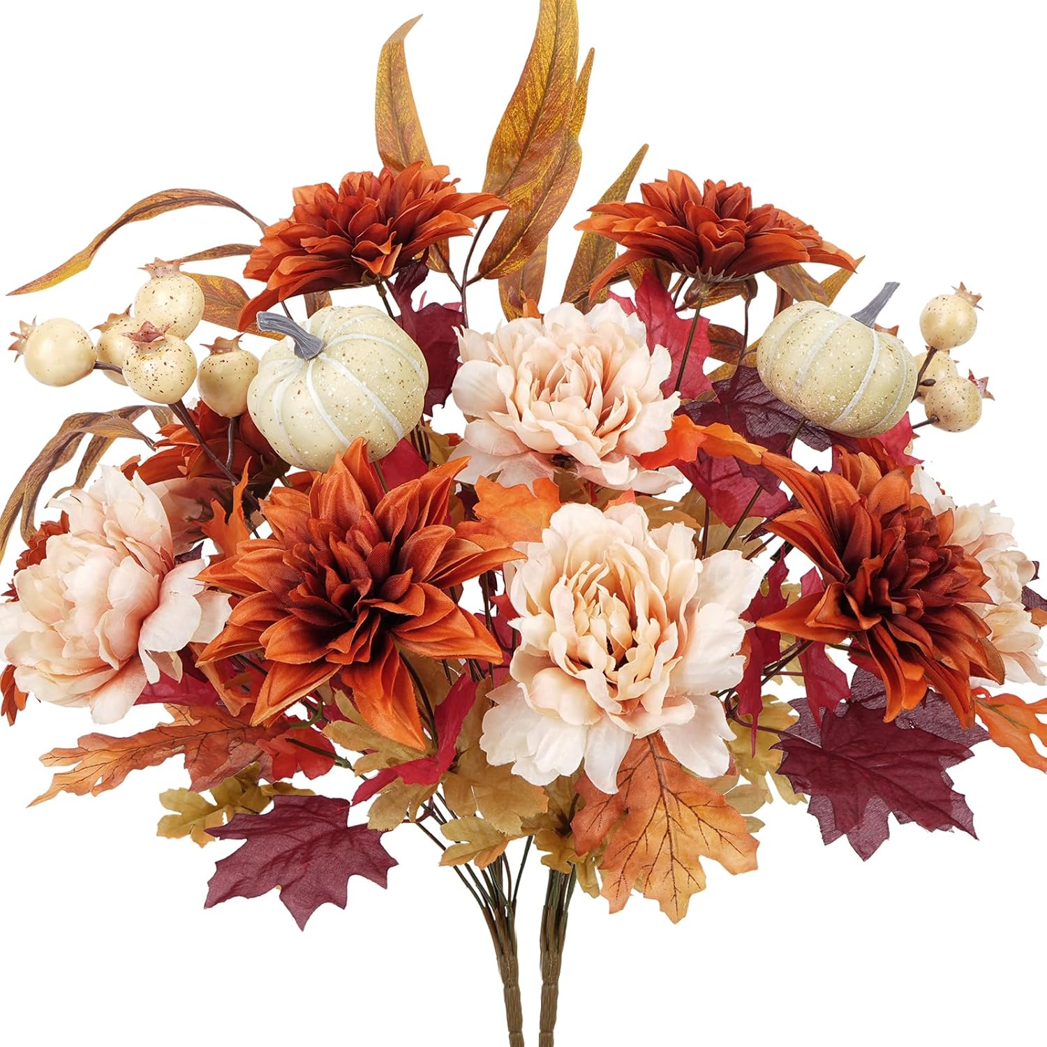 2 Bundles Fall Cemetery Flowers for Grave Decor and More