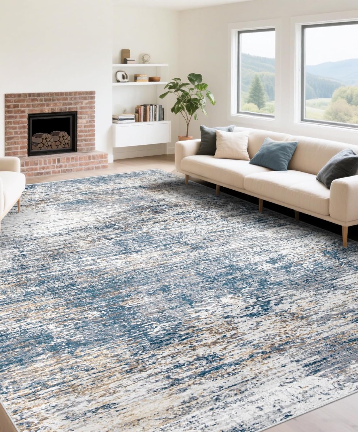 9x12 Area Rug for Living Room, Soft Non Slip Kids Rug