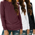 Womens Long Sleeve Shirts 3 Pack for Fall Fashion and Comfort