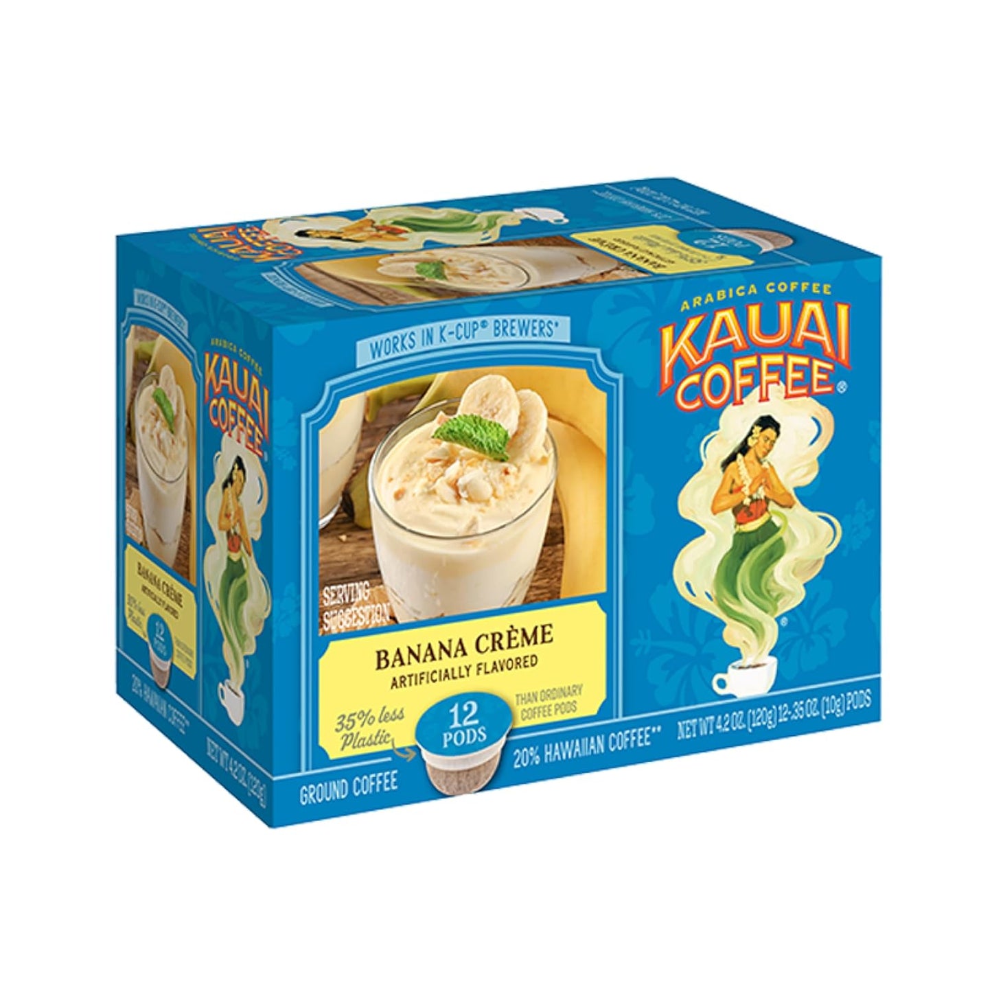 Kauai Coffee Banana Crme Pods - Hawaiian Arabica Delight