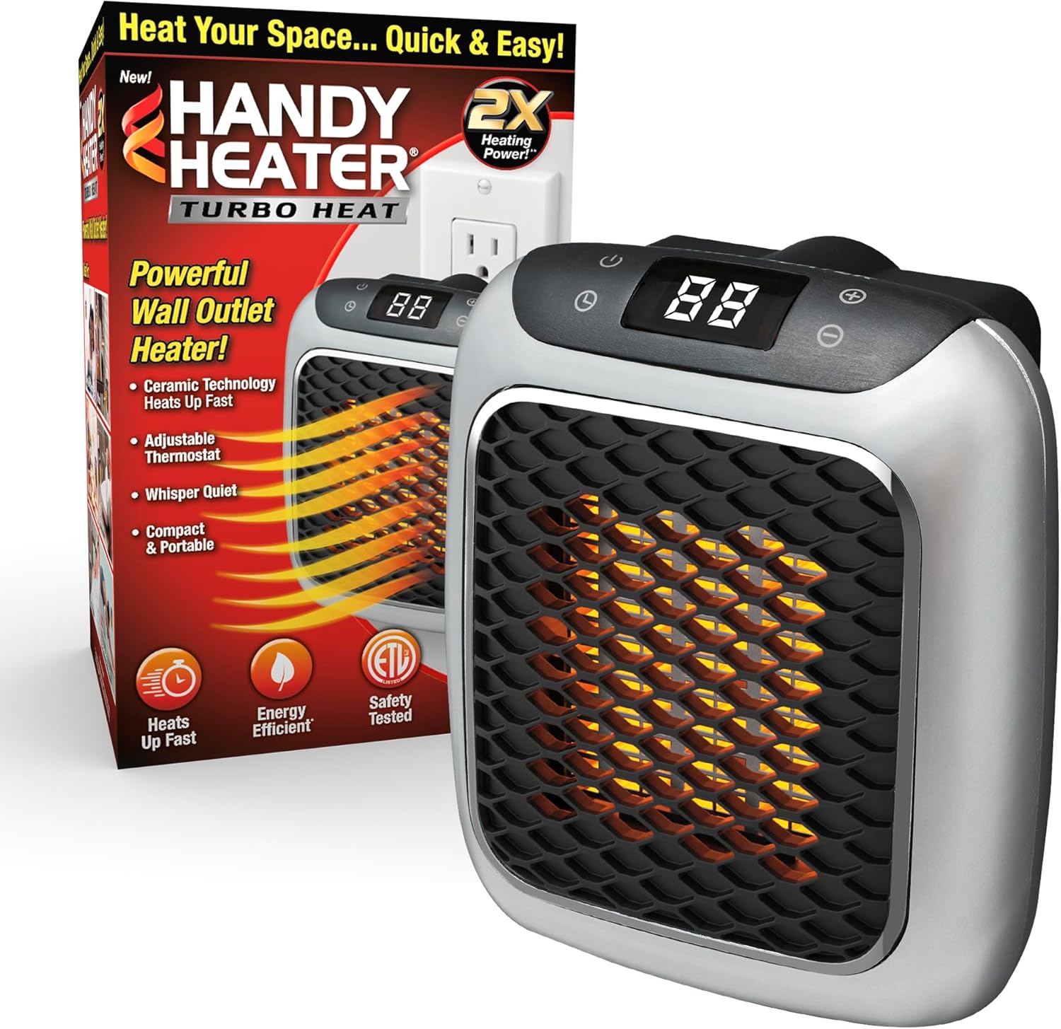 Turbo Wall Outlet Heater - Quiet & Efficient