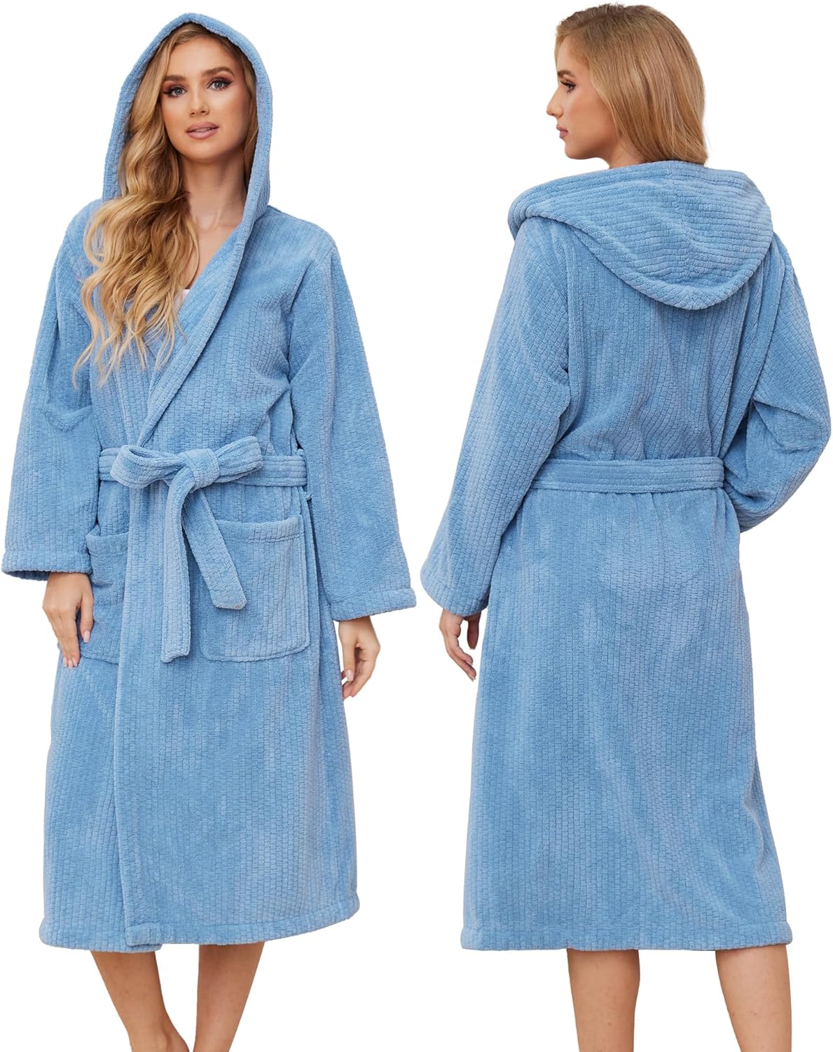 Hooded Bathrobes for Women - Soft Long Towel Robes for Comfort